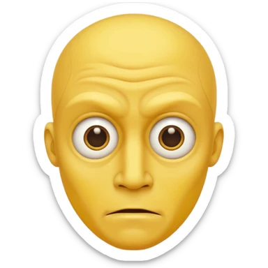 Bog eyed yellow man dealing like a moron sticker