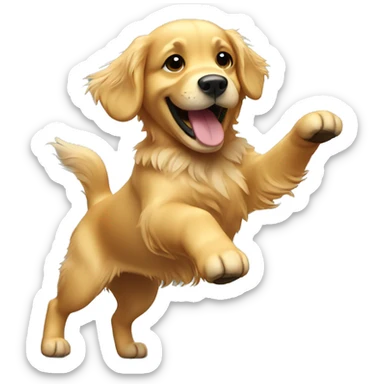 Dancing Golden Retriever  sticker