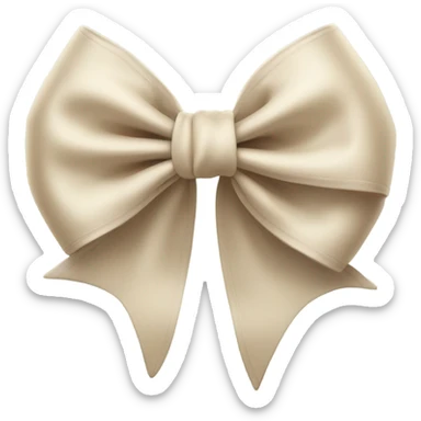 Beige bow sticker