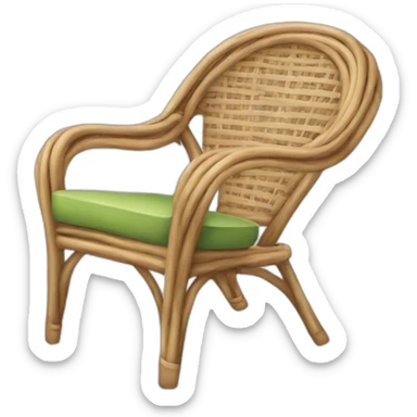 Rattan rounded chair sticker