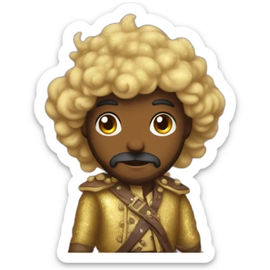 glitter wearing bard-barian sticker