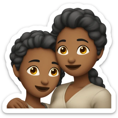 Lesbian couple cuddling  sticker