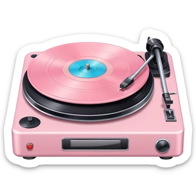 Pastel pink turntable  sticker