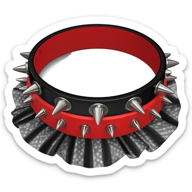 Black and red gothic lolita spiked choker-collar  sticker