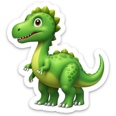 A green dino  sticker