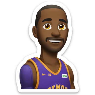 basketballer shooting a shot sticker