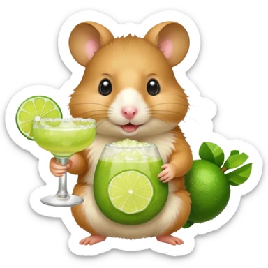 Hamster with margarita sticker