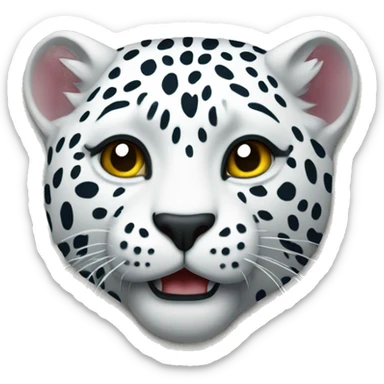  The “White Leopard” sticker set shows a heart sticker