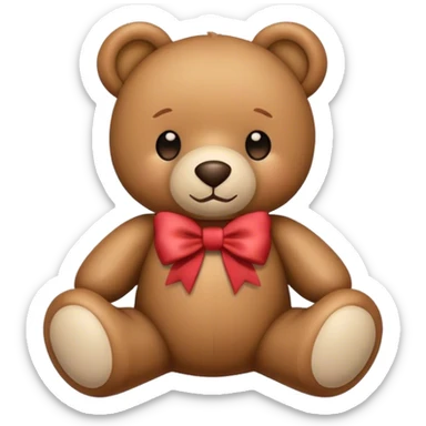 Teddy bear with bow sticker