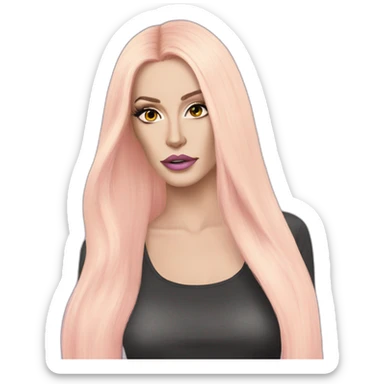 Jeffree star with long hair sticker