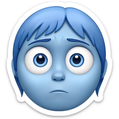 Sadness character from Inside Out movie sticker