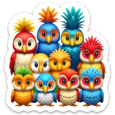 tropical animals sticker