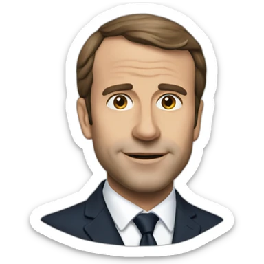 macron choqué sticker