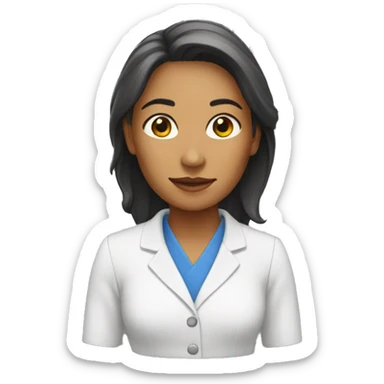 Una profesora de color blanco con una pizarra  sticker