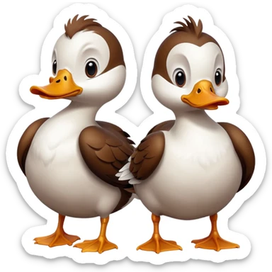 Angry ducks sticker