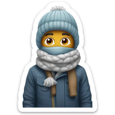 Bundle up cold sticker