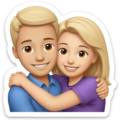 duas pessoas se abraçando  sticker