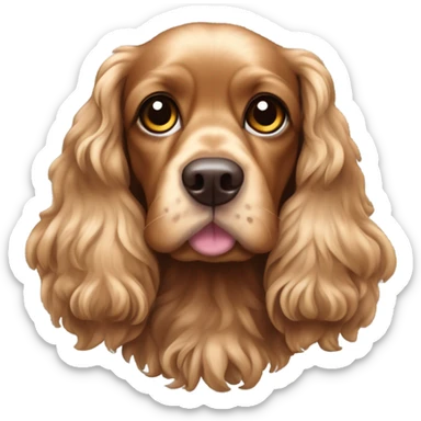 Un cocker con lazos sticker