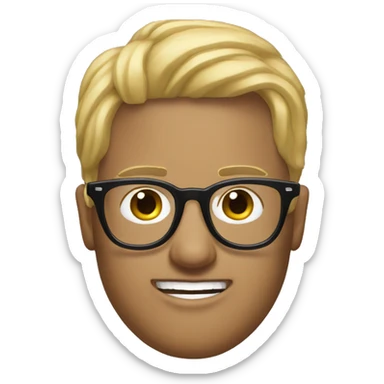 emoji of guy wearing balenciaga glasses sticker