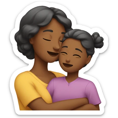Abrazo, madre e hija sticker