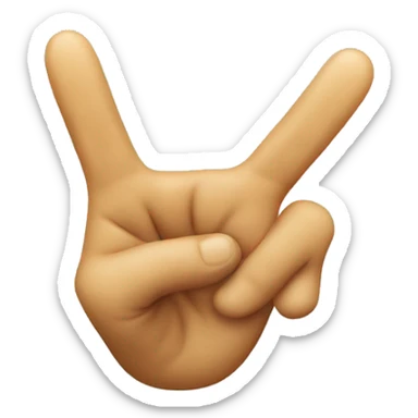 ROFL emoji doing the peace sign with hand sticker