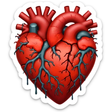 A heart Rotten sticker