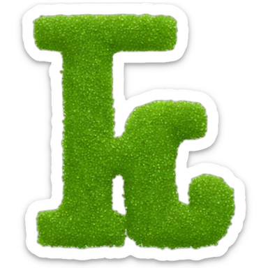 bubbly letter in a topiary shape sticker