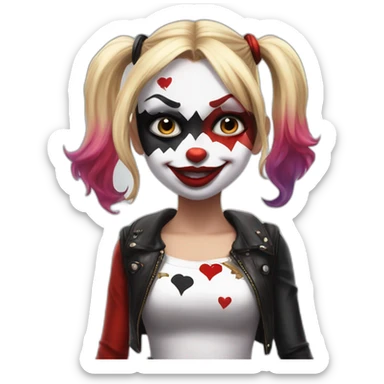 Harley Quinn mandando beso sticker