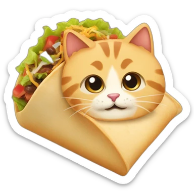 Cat taco takeout  sticker
