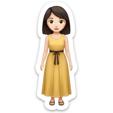 Telas aéreas  mujer blanca con pelo marrón o negro  sticker