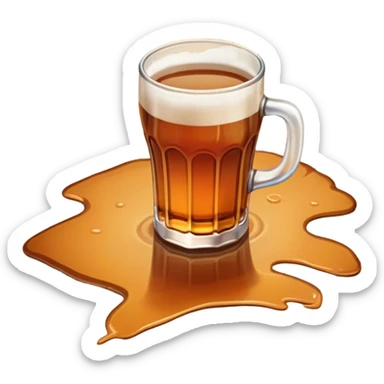 spilled ale on floor sticker