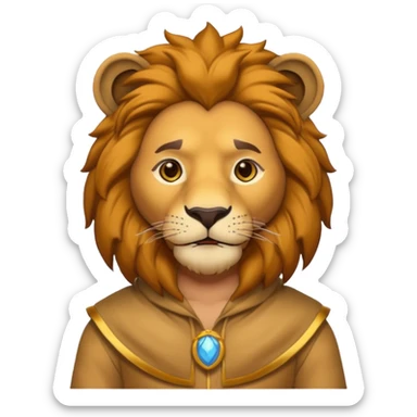 man in lion  costume  sticker