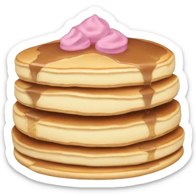 Pastel themed color of a pancake sticker
