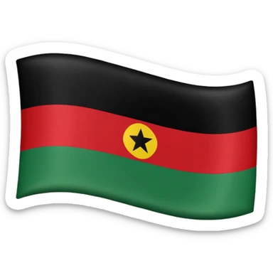 Pan African-African American Flag (Red-Black and Green horizontal stripes) sticker