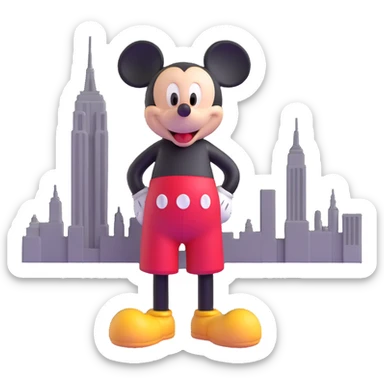 Mickey Mouse with the Empire State Building sticker