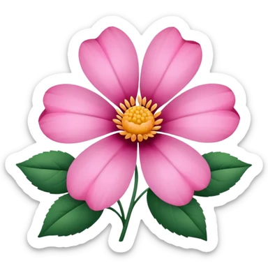 pink girly framed flower picture sticker