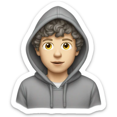 Jesse Eisenberg grey hoodie sticker