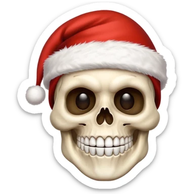 Skull ,MERRY CHRISTMAS sticker