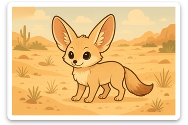 Fennec fox sticker