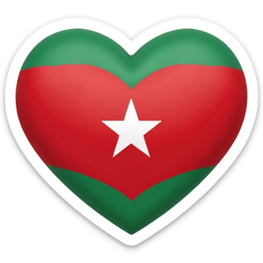 Herz mit marokkanischer Flagge sticker