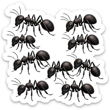 cute black ants sticker