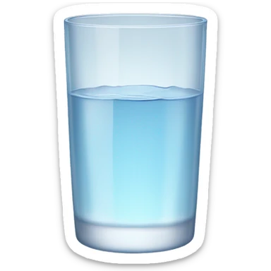 Glass of water with no bubbles sticker