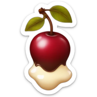 Cherry with chocolate and cream sticker