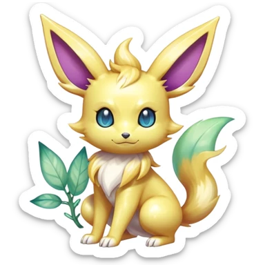 Shiny-Eeveelution-Cute-Fakemon-Poison-Pokemon-fusion full body sticker