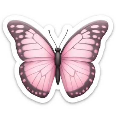 Pastell pink butterfly sticker