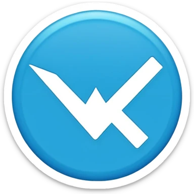 blue tick inside a blue circle sticker