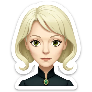 Helen McCrory is Narcissa Malfoy in harry potter, middle aged woman sticker