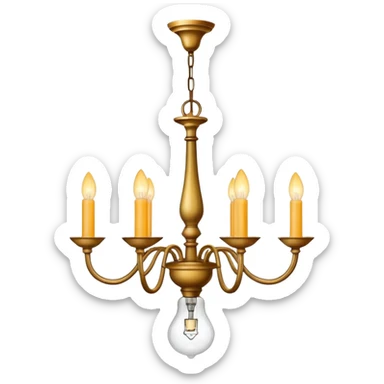 light bulb on a chandelier sticker