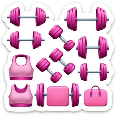 Gym elements pink  sticker