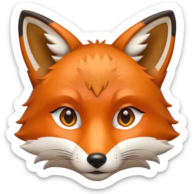 fox face sticker